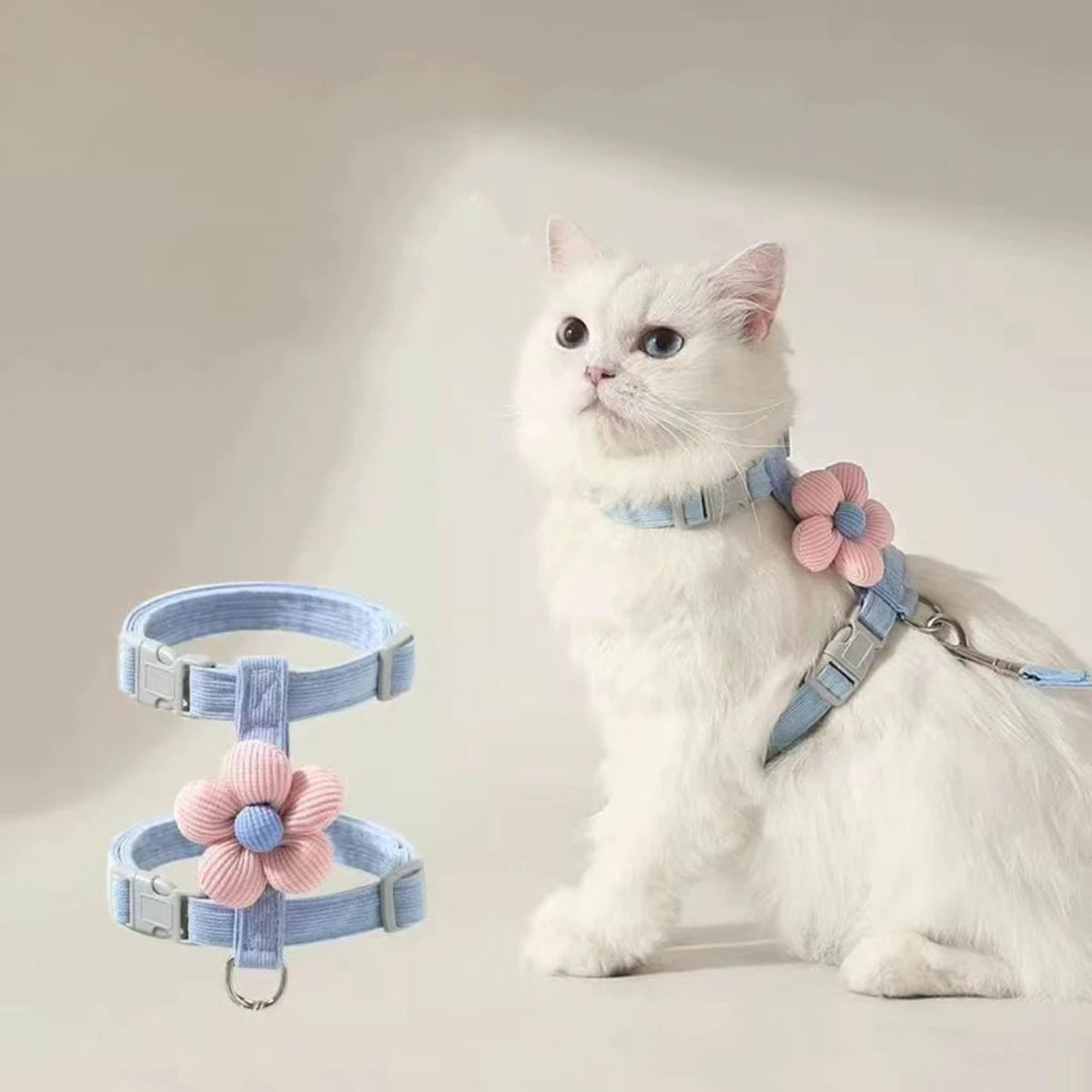 Adjustable Cat Harness & Leash Set – Breathable & Escape-Proof