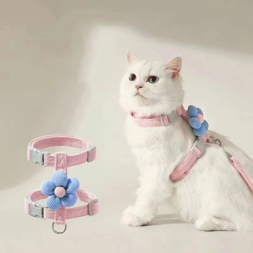 Adjustable Cat Harness & Leash Set – Breathable & Escape-Proof