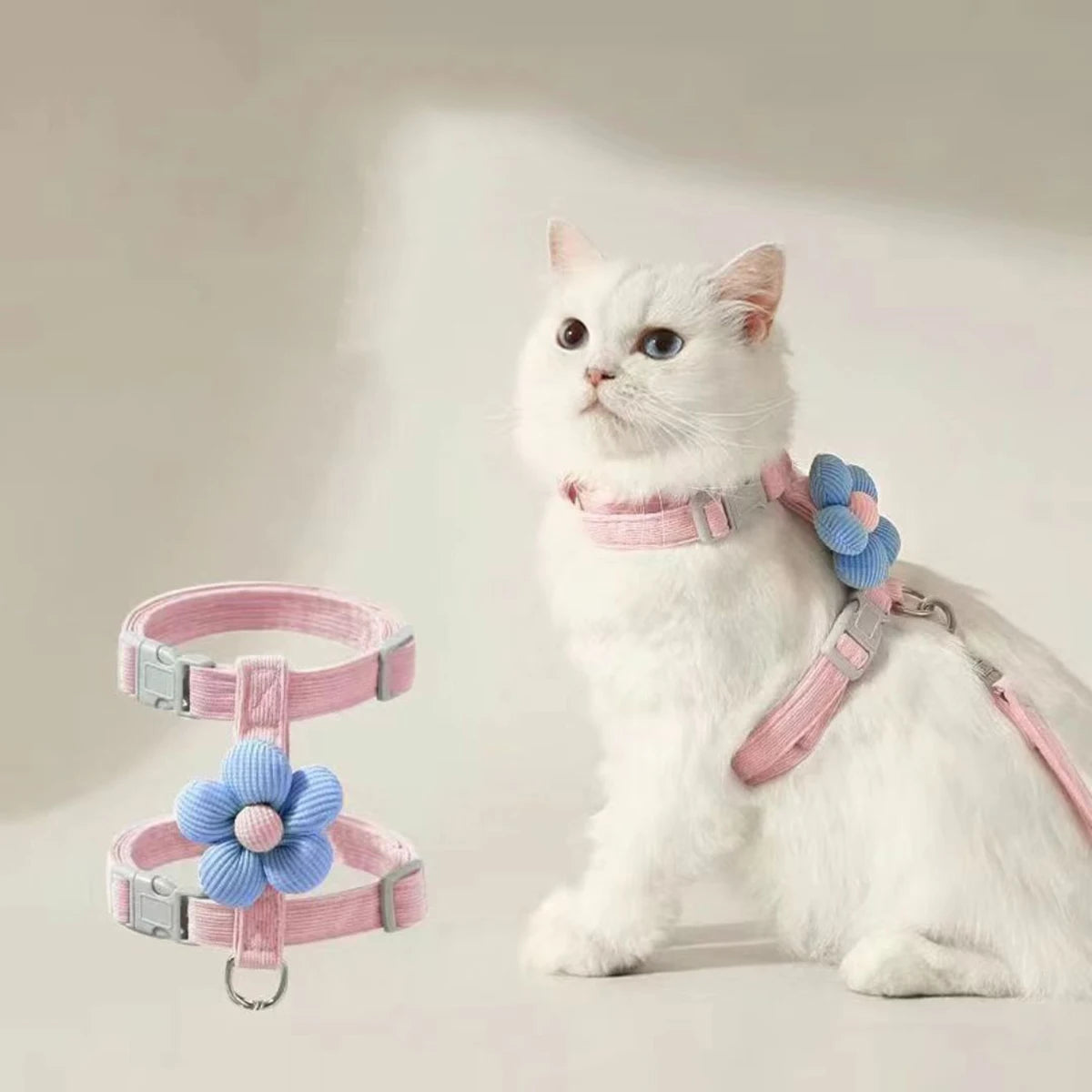 Adjustable Cat Harness & Leash Set – Breathable & Escape-Proof
