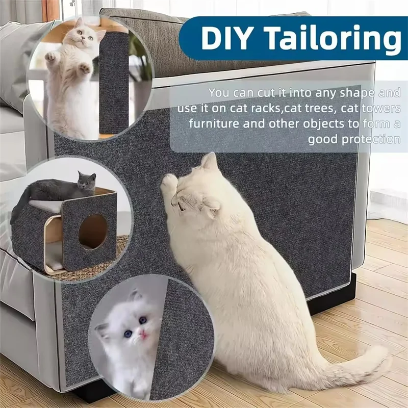 Cat Scratcher Sofa Protector – Self-Adhesive Trimmable Carpet Mat (7 Colours)