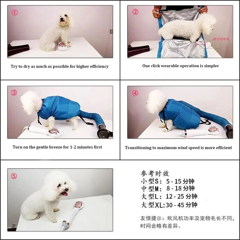 BlowDry Pet Grooming Drying Bag