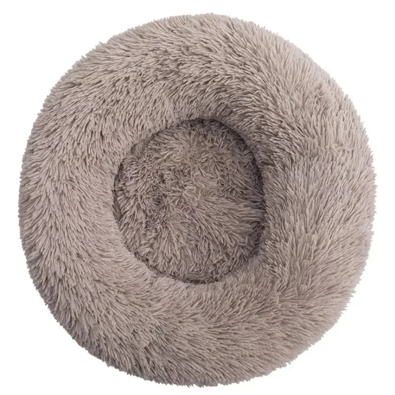 Round Plush Pet Bed – Soft & Warm for Dogs and Cats