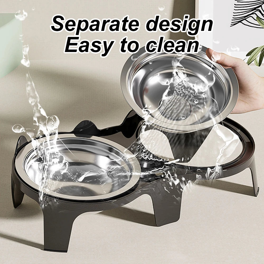 Stainless Steel Pet Food & Water Bowl – Anti-Tip Design