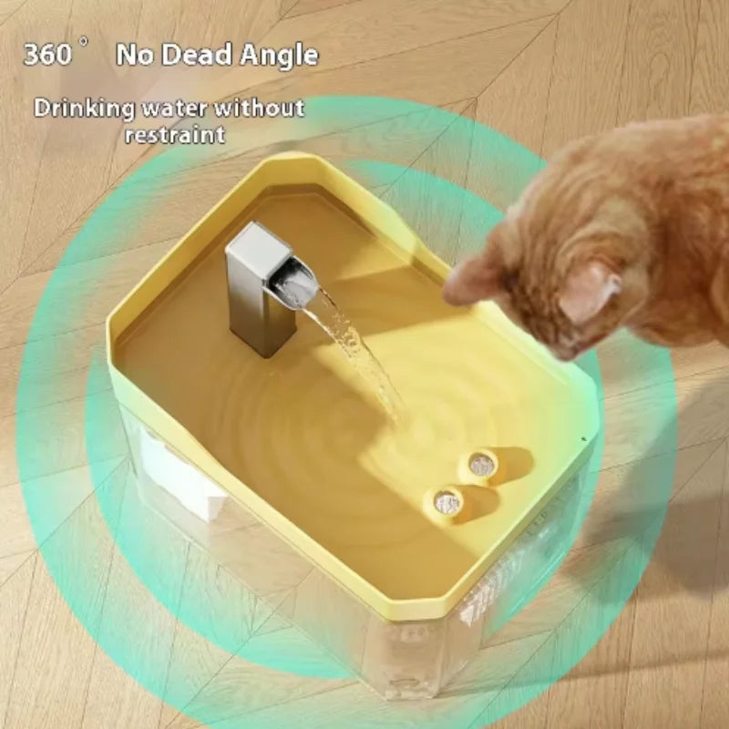 USB Cat Water Fountain – Transparent Auto Filter with Anti-Dry Protection