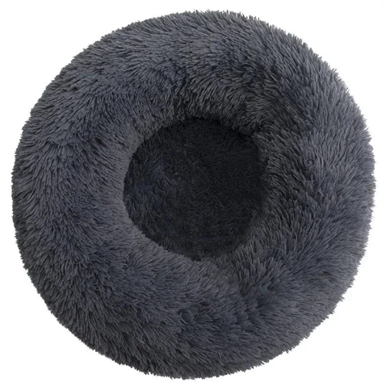 Round Plush Pet Bed – Soft & Warm for Dogs and Cats