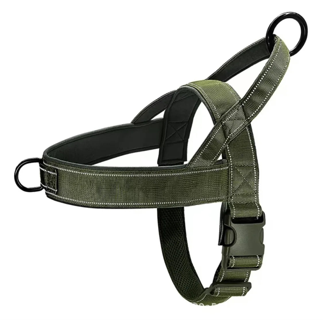 Heavy-Duty Tactical No-Pull Dog Harness – Padded Vest for Large Breeds