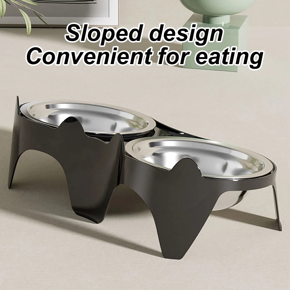 Stainless Steel Pet Food & Water Bowl – Anti-Tip Design