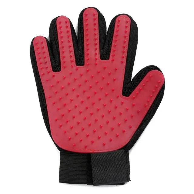 Silicone Pet Grooming Gloves – Gentle Hair Removal for Dogs & Cats