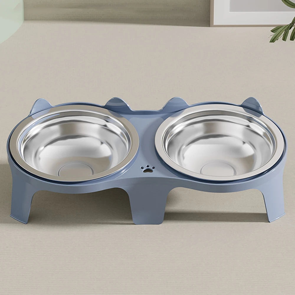 Stainless Steel Pet Food & Water Bowl – Anti-Tip Design