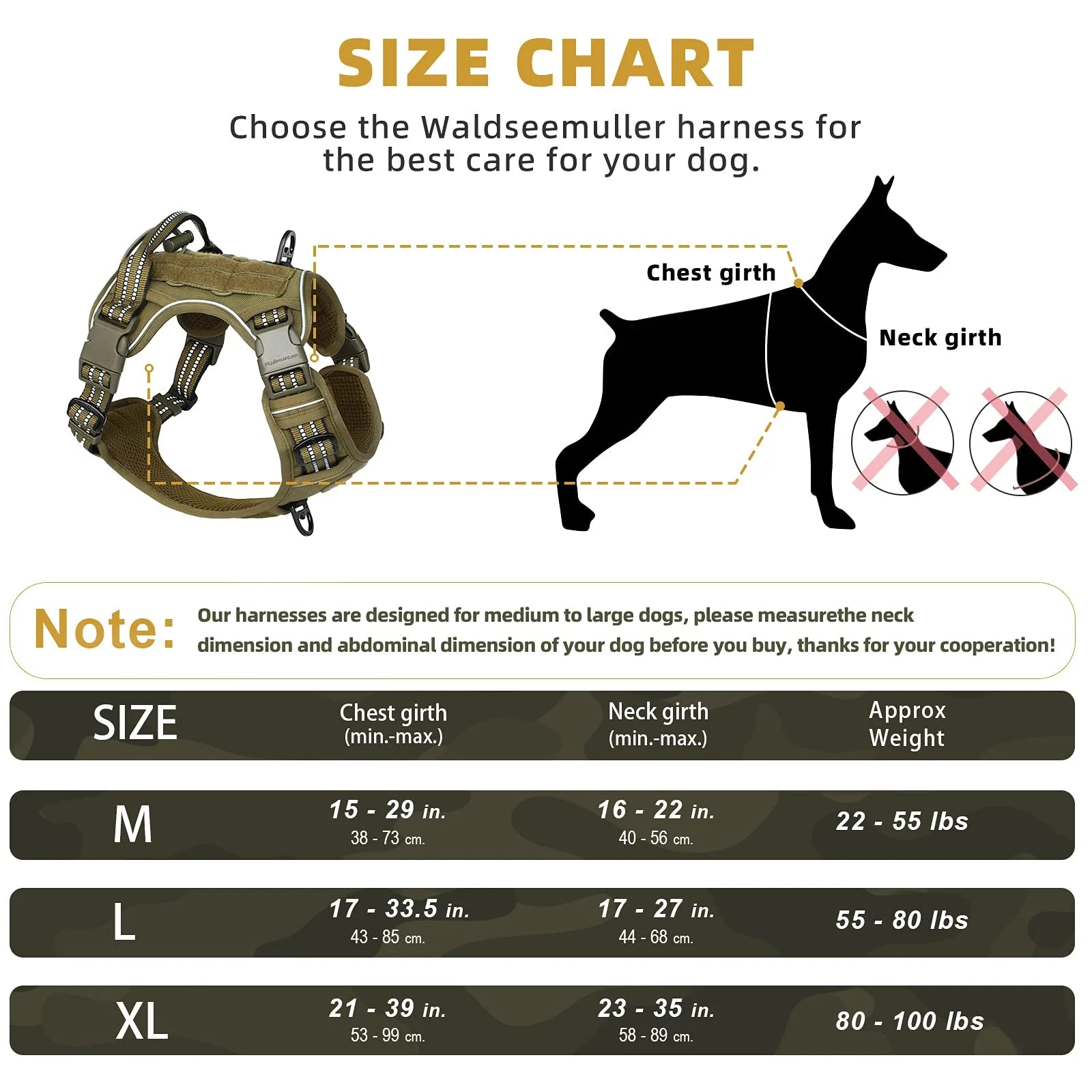 Tactical Dog Harness – No-Pull MOLLE Vest for Medium & Large Dogs