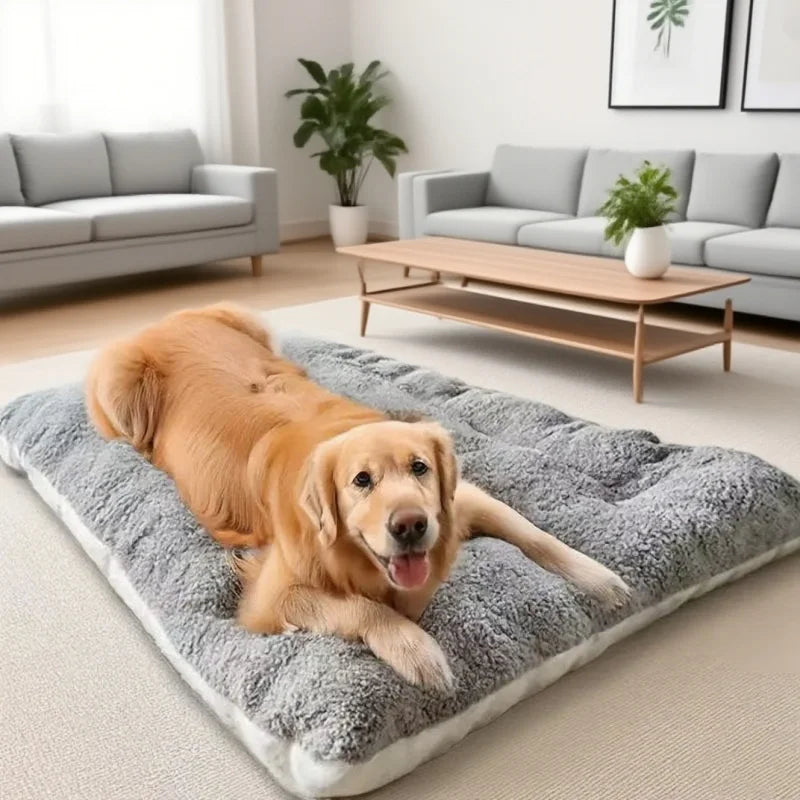 Extra Large Plush Dog Bed Sofa – Reversible Dual-Sided 120cm Pet Mat