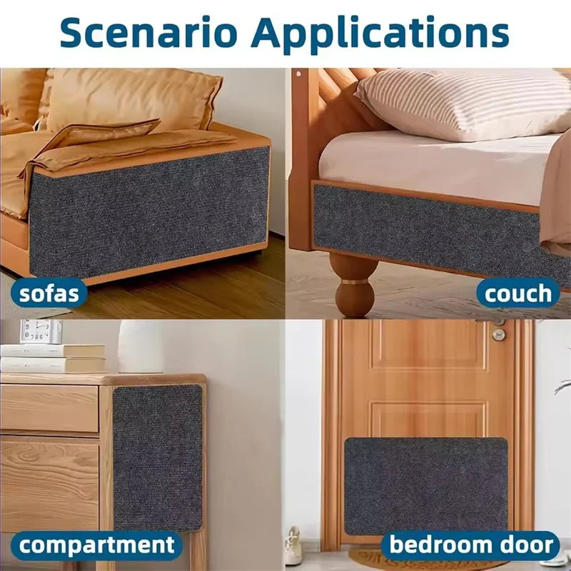 Cat Scratcher Sofa Protector – Self-Adhesive Trimmable Carpet Mat (7 Colours)