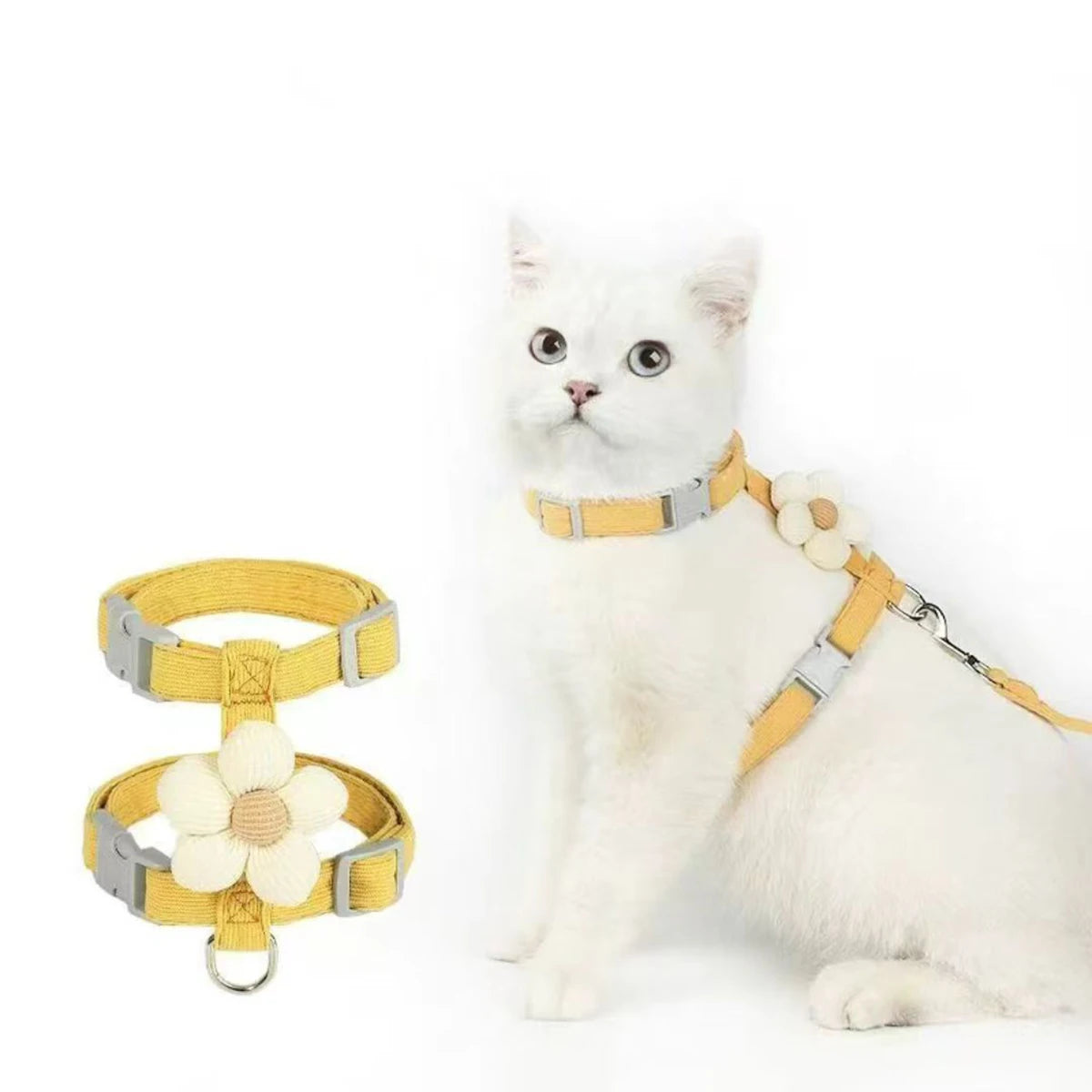 Adjustable Cat Harness & Leash Set – Breathable & Escape-Proof