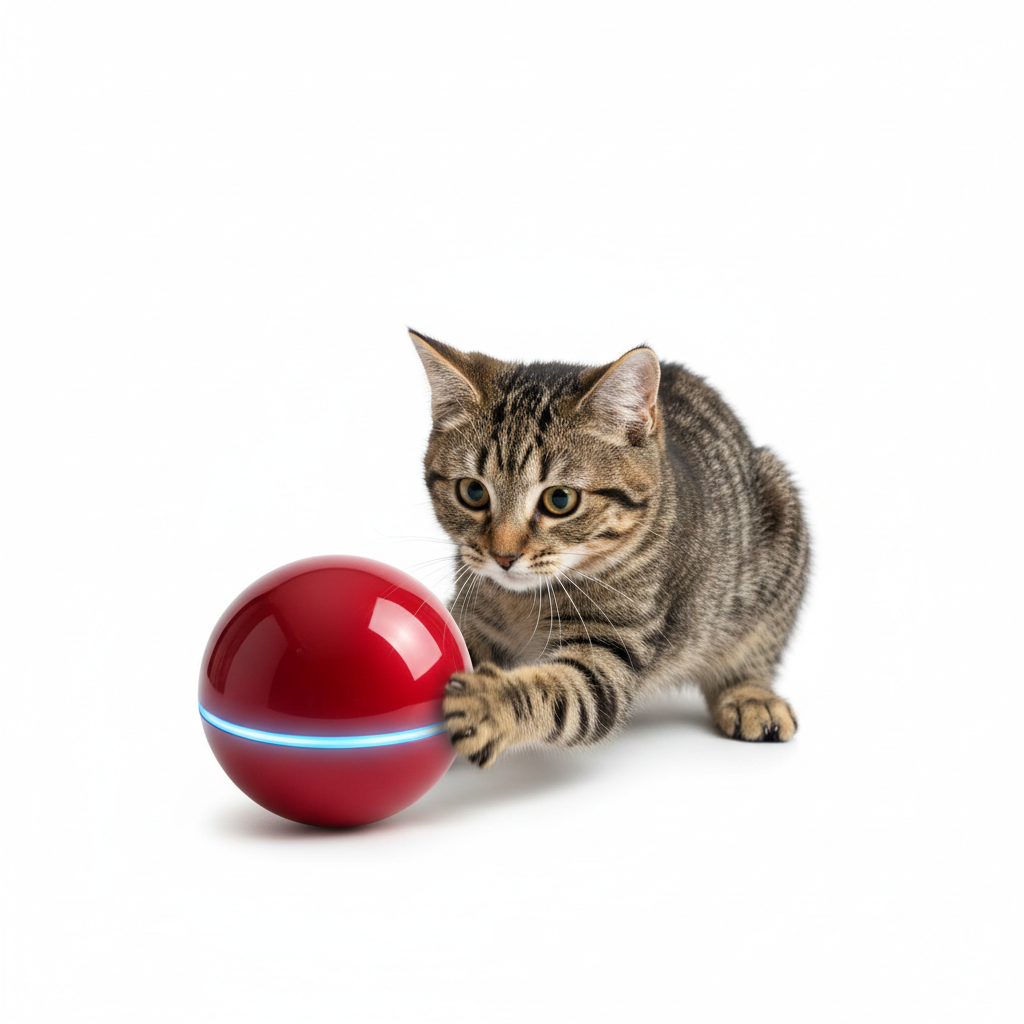 Automatic Rolling Cat Ball Toy – Rechargeable Interactive Toy